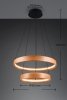 Lampa wisząca LED podwójny okrąg drewniana klasyczna nowoczesna ściemnialna LYNWOOD 355039130 Trio 